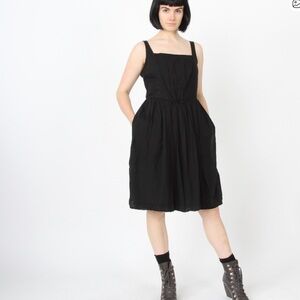 Prairie Underground Bouffant Dress Convertable Midi to Mini Dress with Pockets